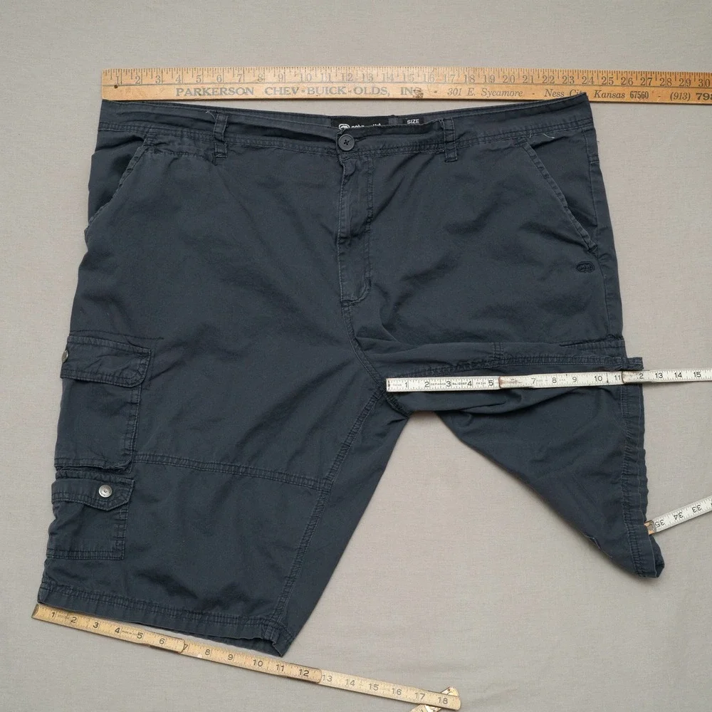 Vintage 2000s‎ Y2k Ecko Unltd Rhino Mega Baggy Cargo Shorts Gray Skater 46